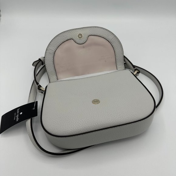 NWT Kate Spade Leila Mini Flap Crossbody - Quill Grey - Picture 7 of 11